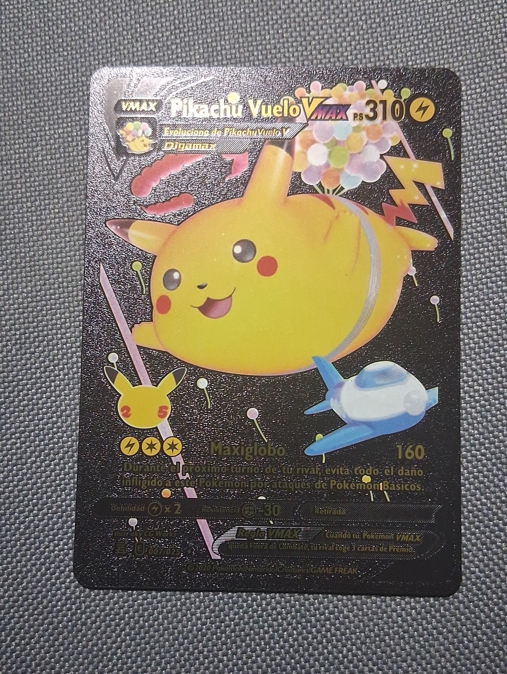 Pikachu VMax Pokémon Card - Yellow